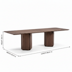 Marlowe Wood Dining Table dimension diagram