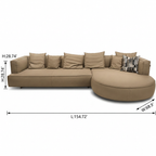 Marvane Leather Sofa — dimensions