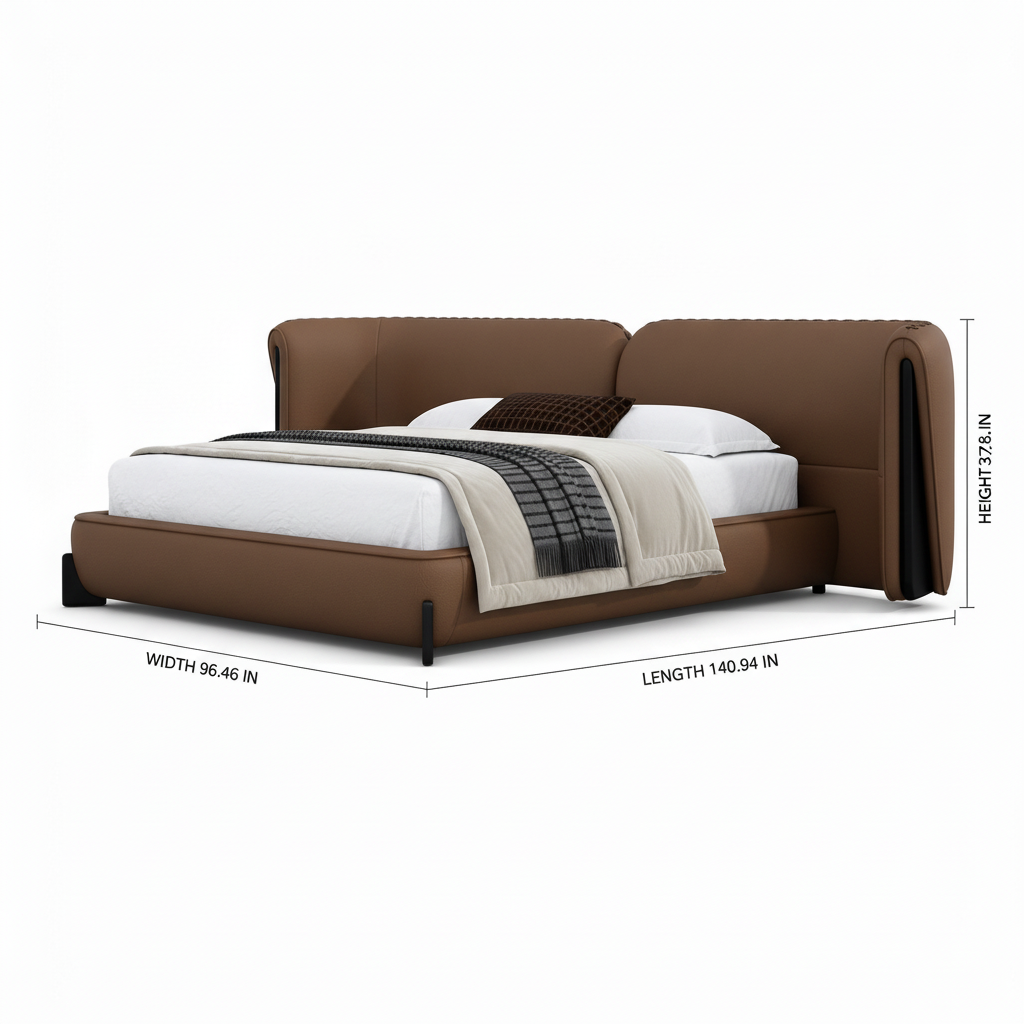 Mavero Leather Bed