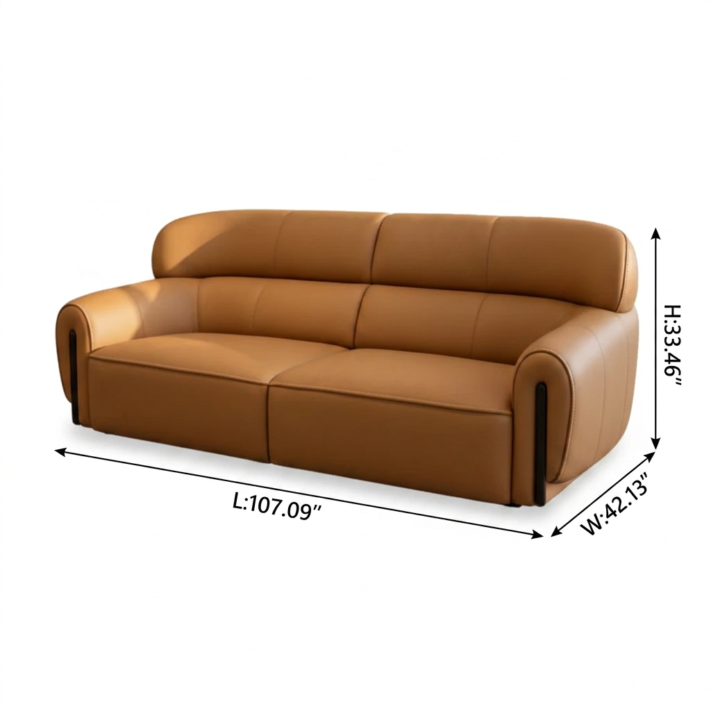Mavero Leather Sofa — dimensions