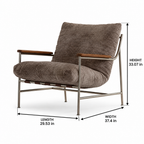 Mavielle Accent Chair dimension diagram showing length 29.53 inches, width 37.4 inches, and height 33.07 inches.
