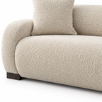 Mazarin Sofa — visible seat cushions, their seams, and the lower front base beneath them (detail edited from existing product photo)