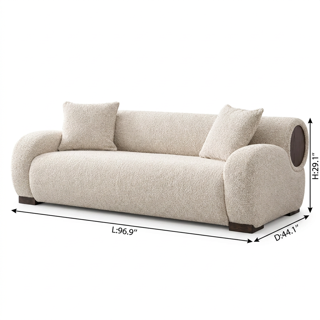 Mazarin Sofa 尺寸图