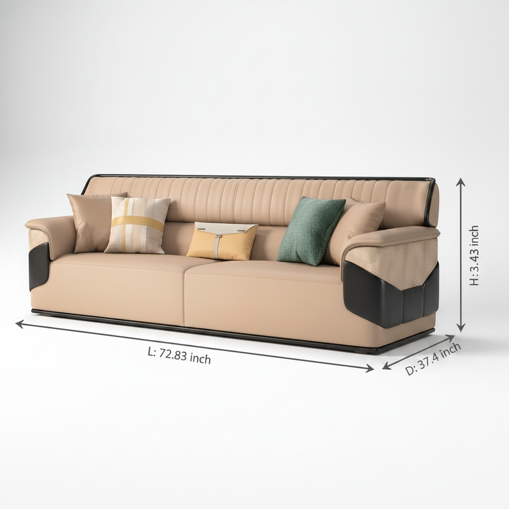 Merenza Loveseat - Dimension Chart Matched