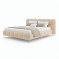 Merovain Bed three-quarter view with footboard lower left and headboard upper right on a white background