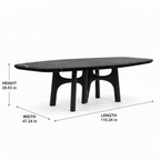 Monceau Marble Dining Table dimension diagram