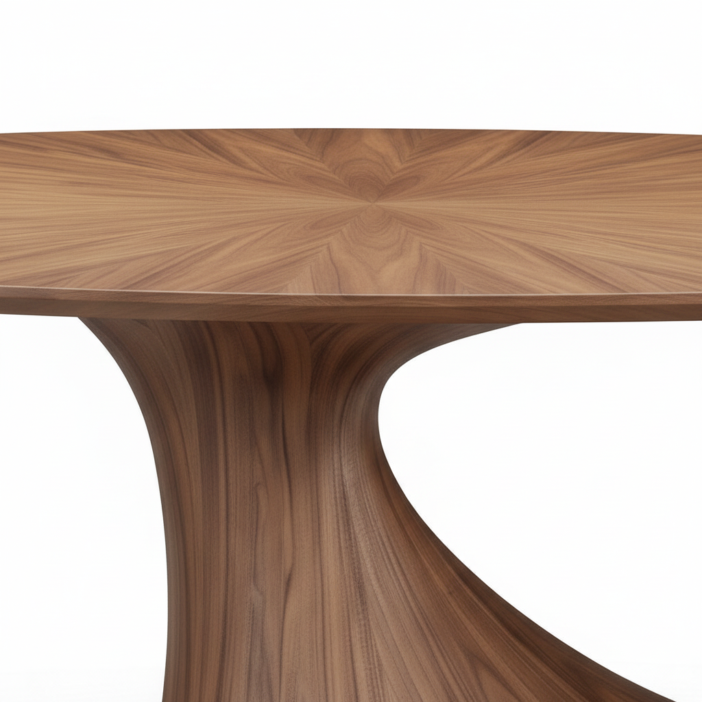 Montclair Walnut Dining Table walnut tabletop detail