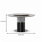 Montrose Marble Round Dining Table corrected diameter diagram