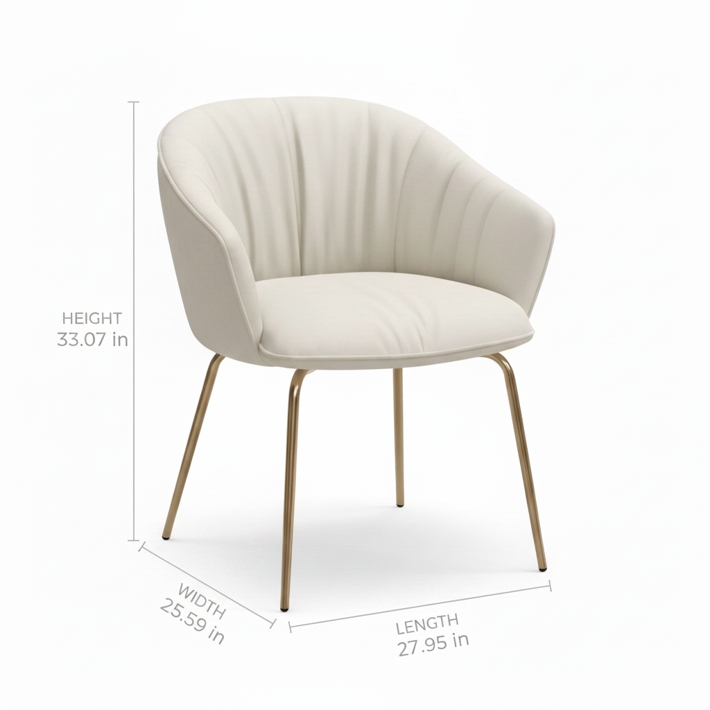 Naverre Dining Chair dimension diagram