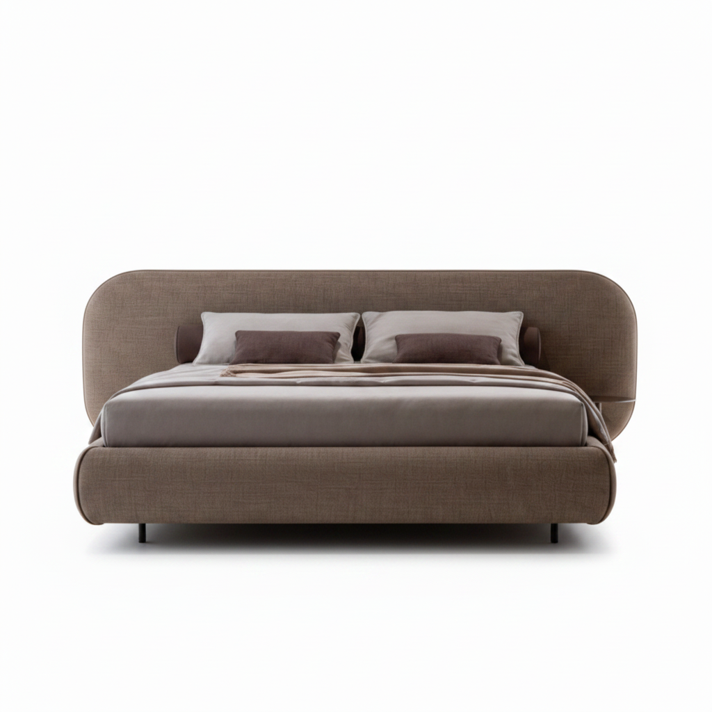 Neracourt Bed straight-on front view on a white background