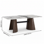 Nocturne Marble Dining Table corrected dimension diagram