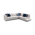 Nolmere Dove Sectional — full product, square white background