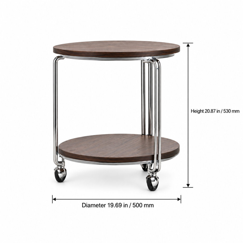 Norcello End Table dimensions: diameter 19.69 in / 500 mm, height 20.87 in / 530 mm