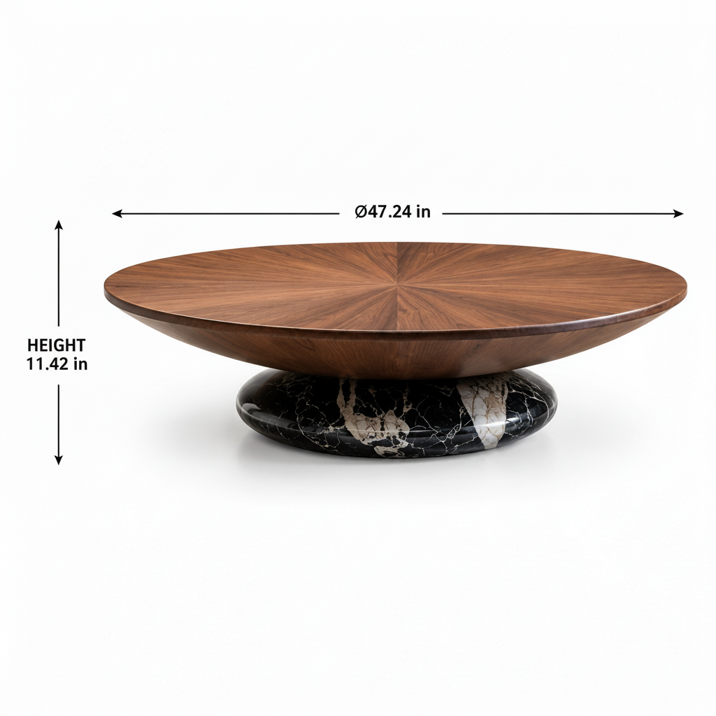 Norcia Coffee Table dimension diagram