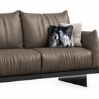 Norelle 4 Seater Sofa — visible back cushions, decorative pillows and upholstery stitching (detail edited from existing product photo)