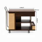 Nouvella End Table — 45° side view with L/W/H dimensions