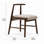 Novaire Dining Chair dimension diagram