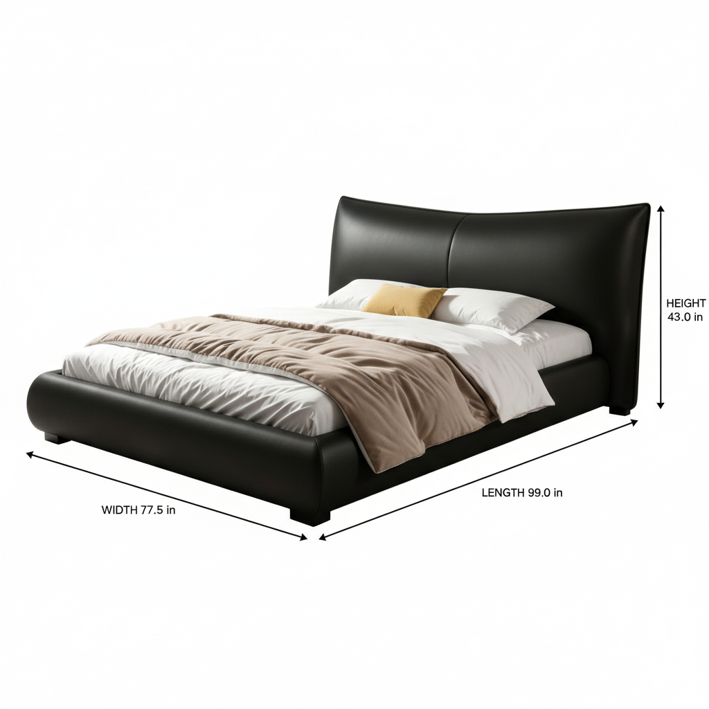Oberon Bed dimension diagram