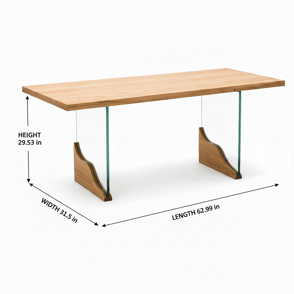 Odrisse Dining Table dimension diagram