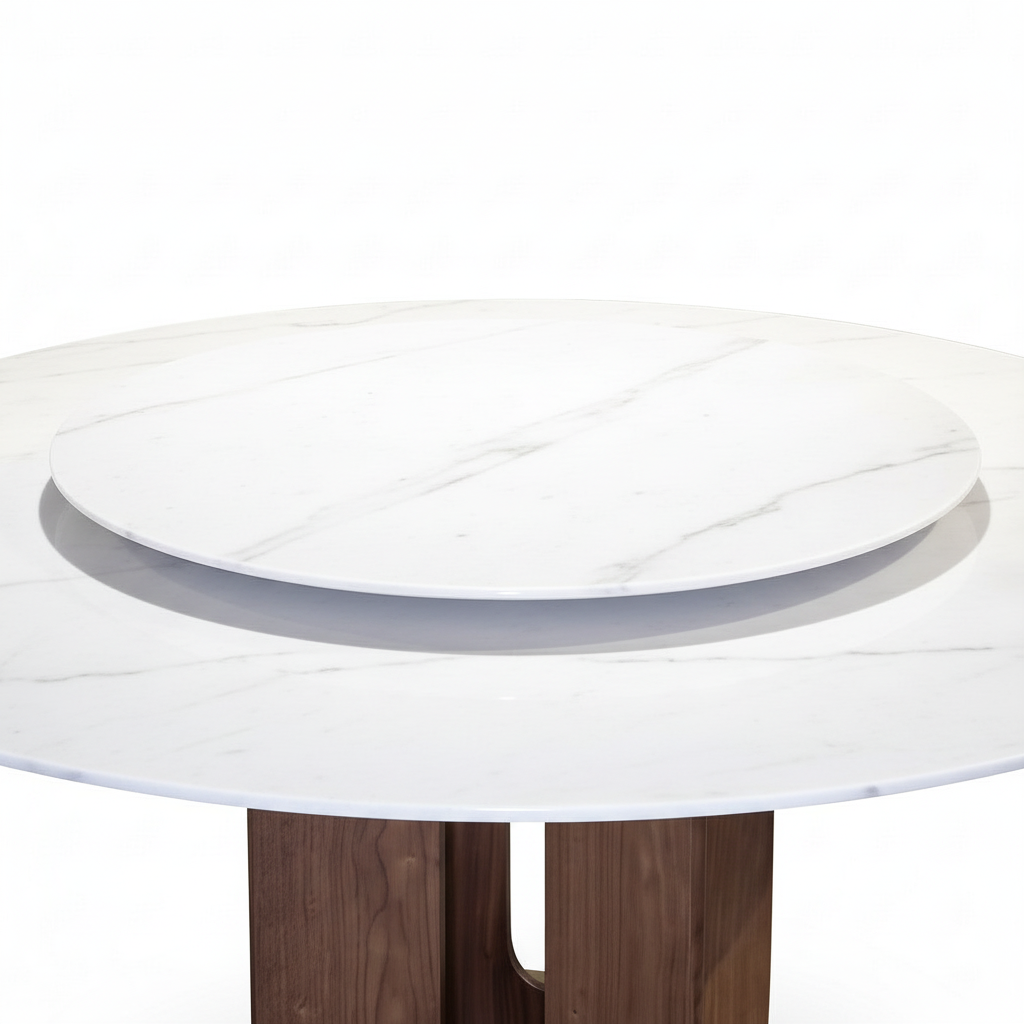 Orlena Marble Round Dining Table marble tabletop detail