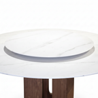 Orlena Marble Round Dining Table marble tabletop detail