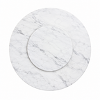 Orlena Marble Round Dining Table, overhead view
