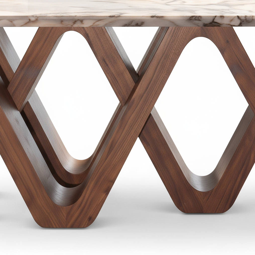 Orsini Dining Table base detail preview