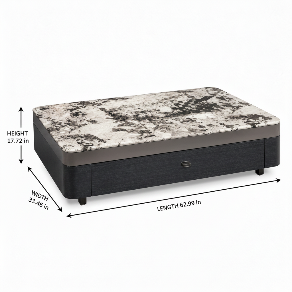 Osseline Coffee Table dimension diagram