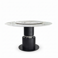 Palermo Marble Round Dining Table 45-degree view