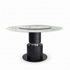 Palermo Marble Round Dining Table 45-degree view