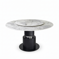 Palermo Marble Round Dining Table elevated oblique view