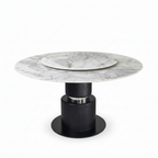 Palermo Marble Round Dining Table elevated oblique view