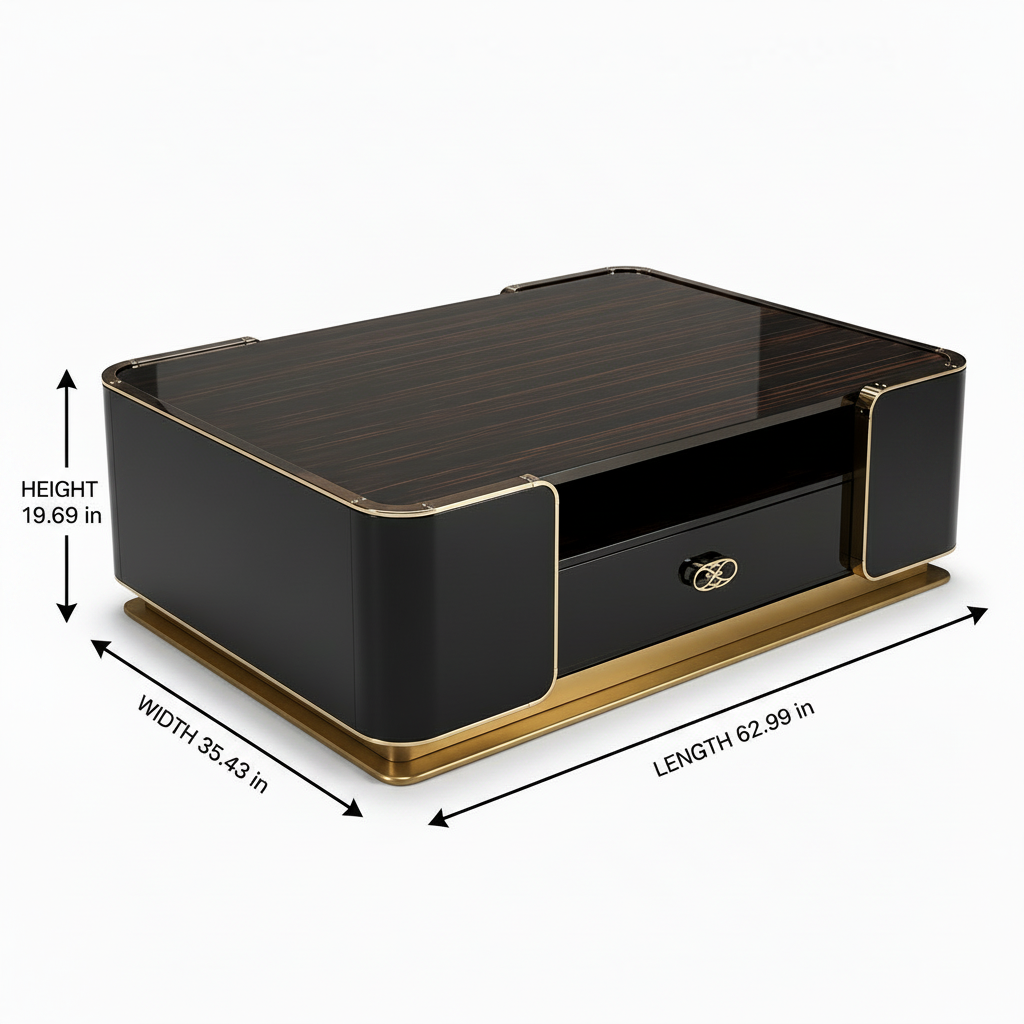 Palisandre Coffee Table dimension diagram