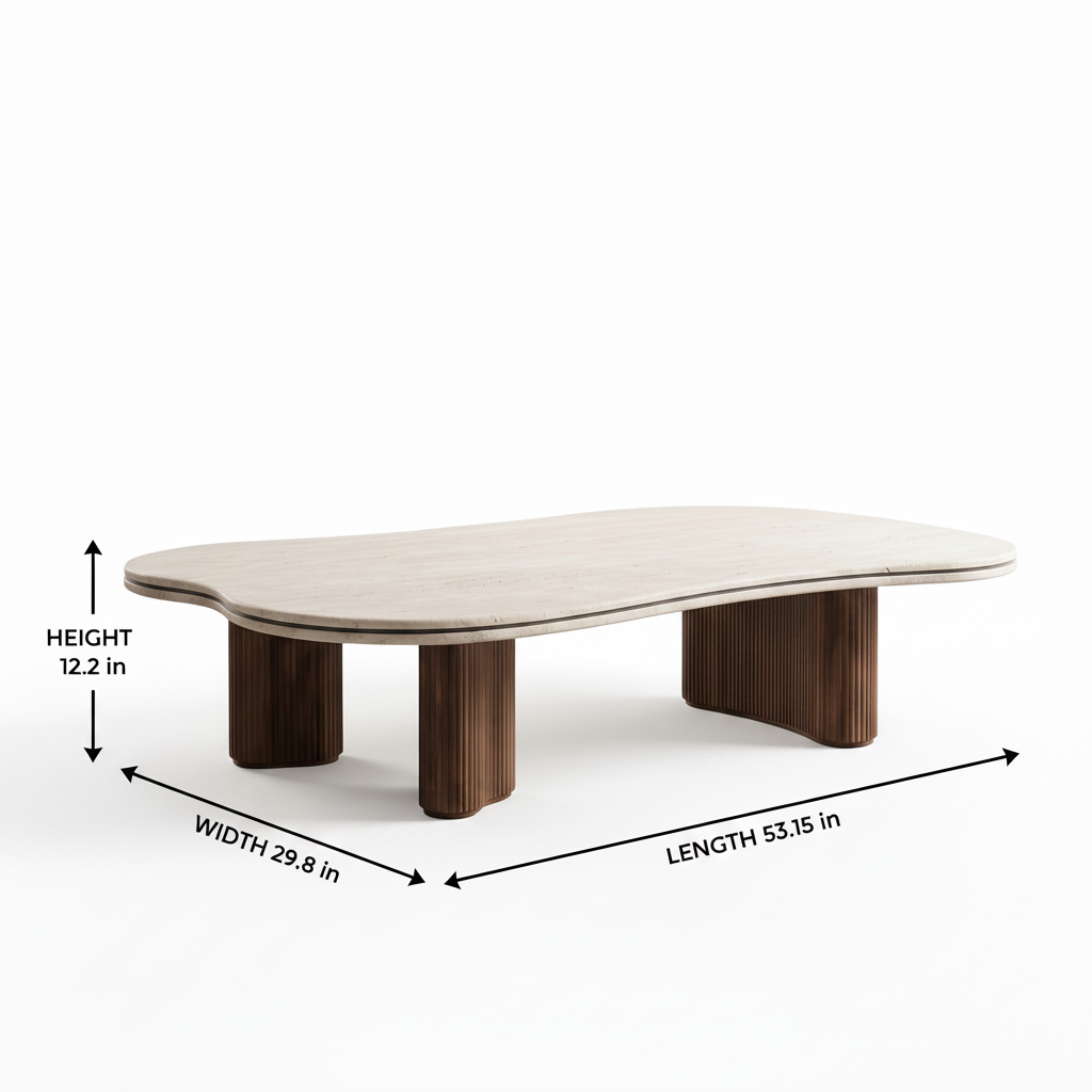 Pavero Coffee Table dimension diagram