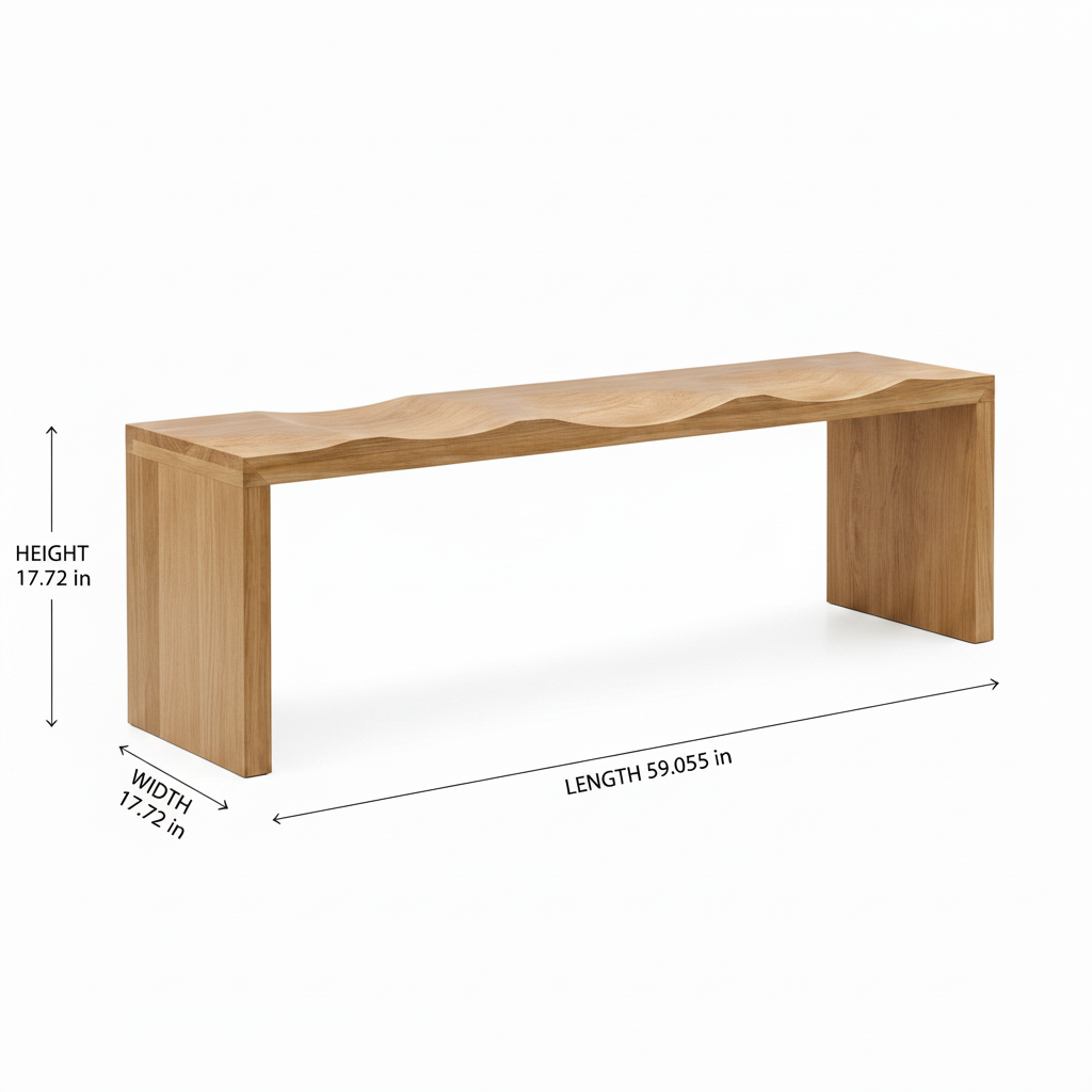 Pavorin Dining Bench dimension diagram