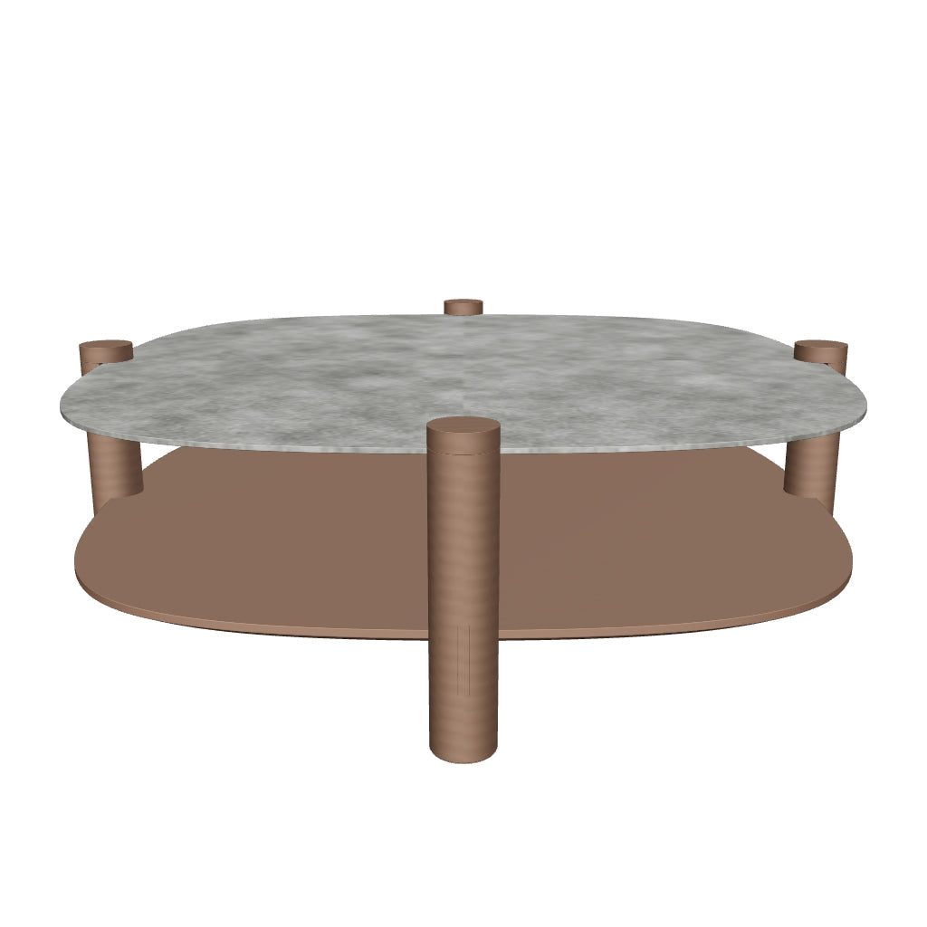 Gavorin Coffee Table — photo-guided 3D material preview; colors and textures approximate; scale not verified. Refer to product photos and dimensions.