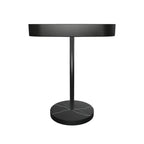 Hestaro End Table — photo-guided material preview; approximate wood, leather and marble textures; scale not verified. Refer to product photos and dimensions.