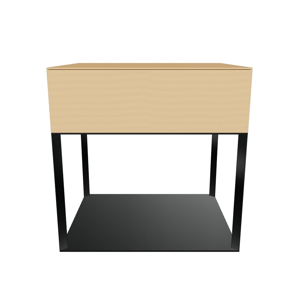 Noverique Nightstand — photo-guided 3D material preview; colors and textures approximate; scale not verified. Refer to product photos and dimensions.