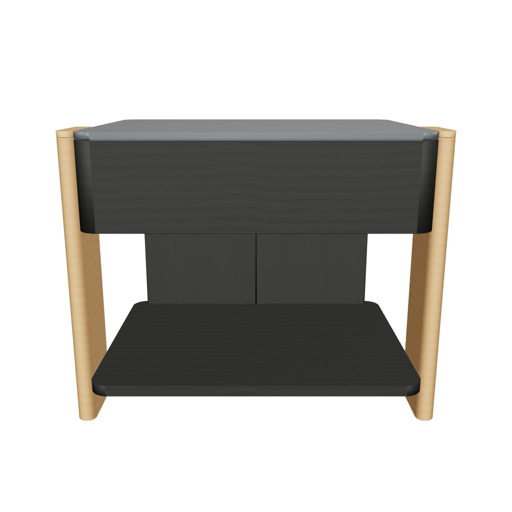 Umera Nightstand — photo-guided 3D material preview; colors and textures approximate; scale not verified. Refer to product photos and dimensions.