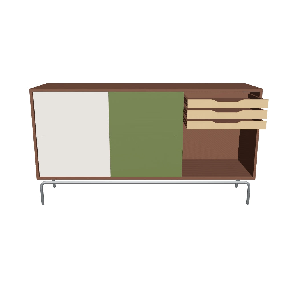 Xandria Sideboard — photo-guided 3D material preview; colors and textures approximate; scale not verified. Refer to product photos and dimensions.