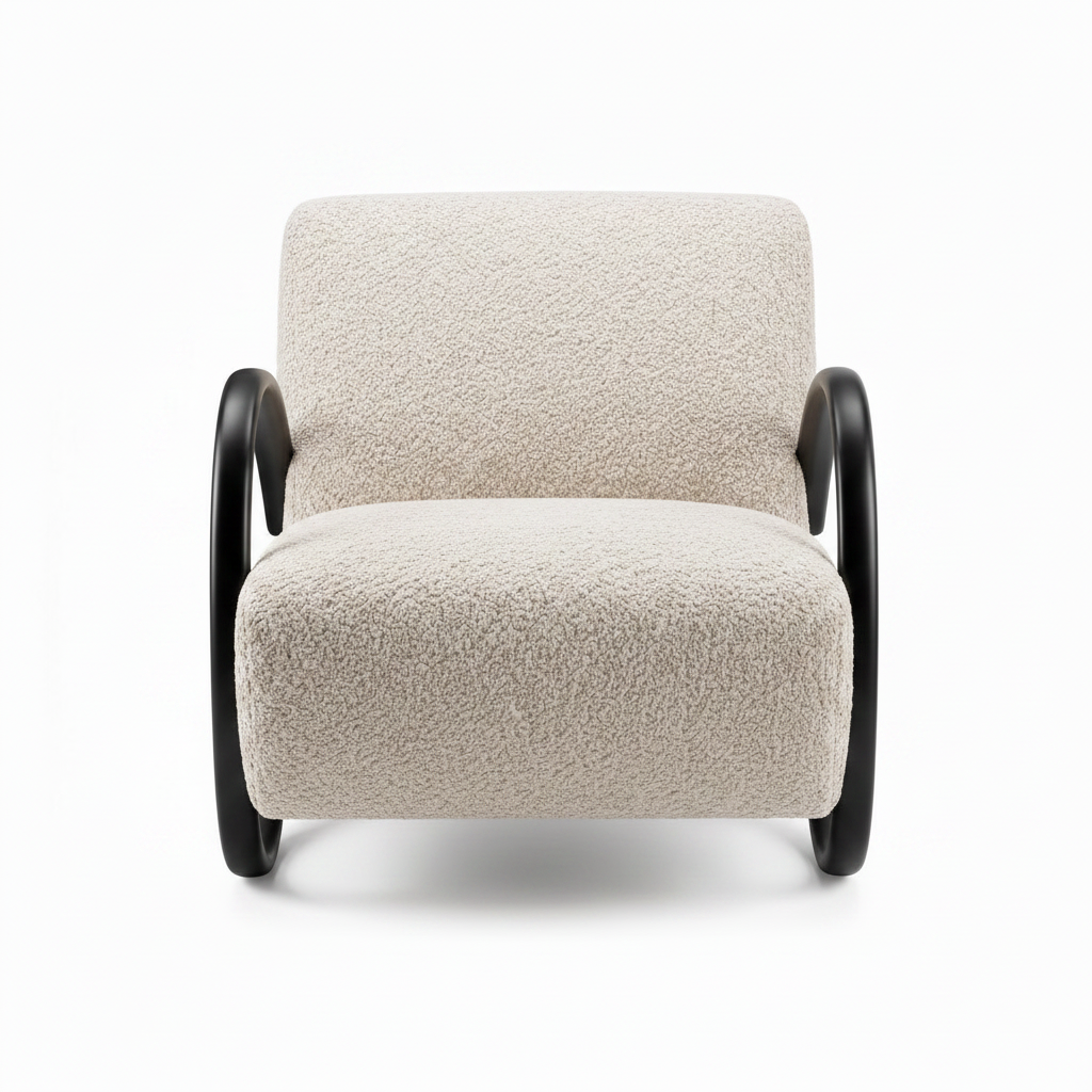 Quenaro Accent Chair front view showing the upholstered seat and backrest