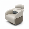 Quesselle Accent Chair side view with the seat opening facing left and backrest on the right