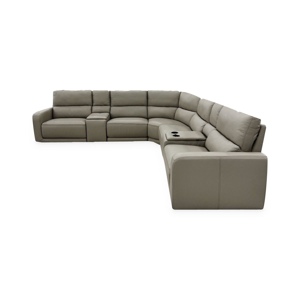 Ravelon Sectional Sofa — Complete front side view from the right end