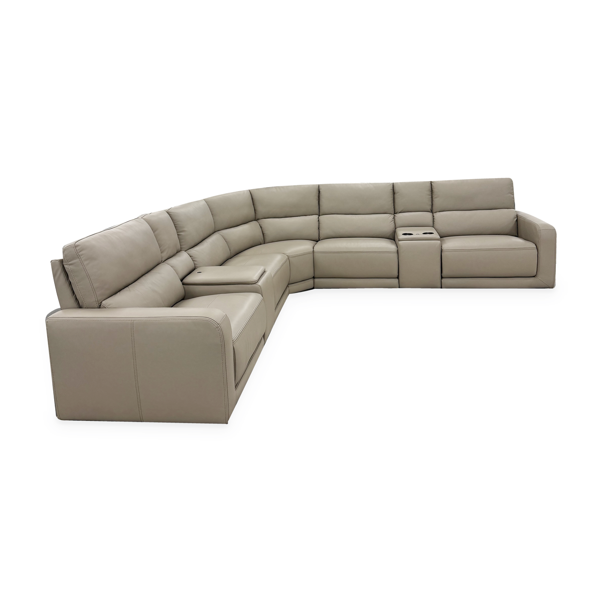 Ravelon Sectional Sofa — Complete front side view from the left end