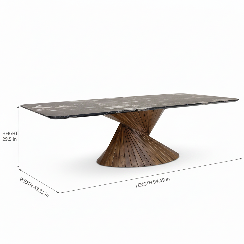 Rivelle Dining Table dimension diagram
