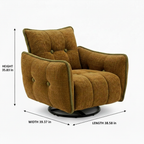 Rosvella Accent Chair dimensions showing 38.58 inch length, 39.37 inch width, and 35.83 inch height