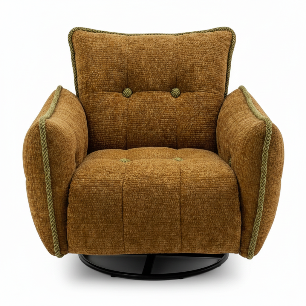 Rosvella Accent Chair front view showing the upholstered seat and backrest