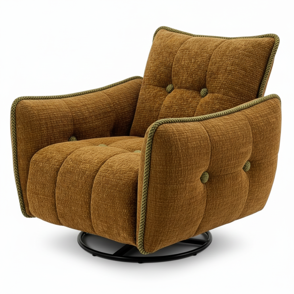 Rosvella Accent Chair in upholstered fabric on a white background