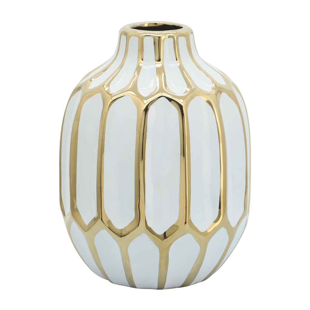 Calvinham White Vase — 8″ — additional view