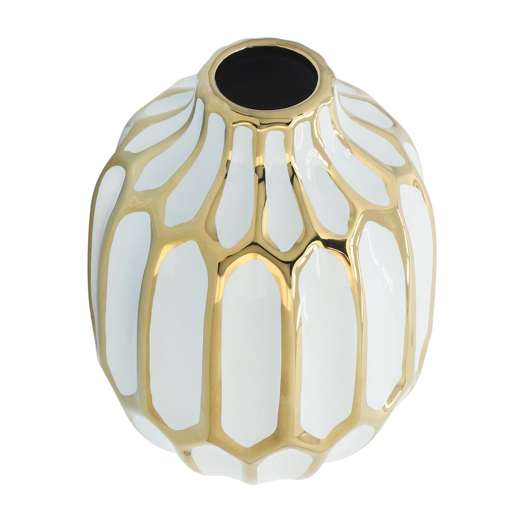 Calvinham White Vase — 8″ — additional view